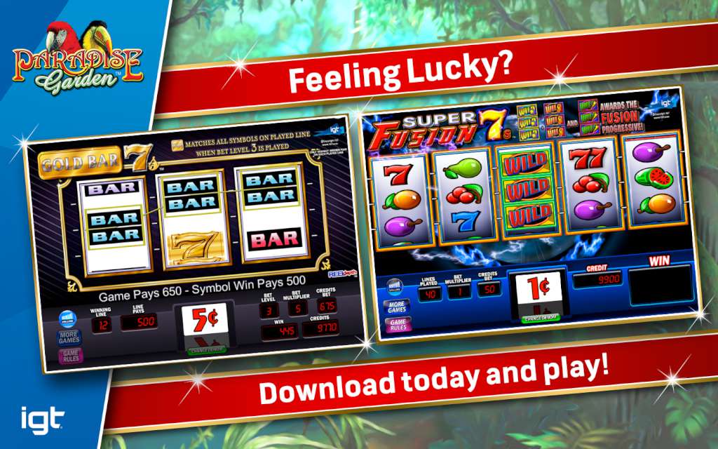 igt slots paradise garden game list
