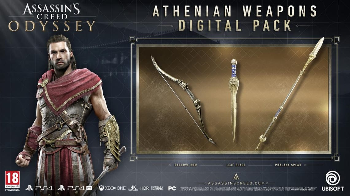 Assassins Creed Odyssey Dlc Athenian Weapons Eu Ps4xbox One Pc Cd Key 1593