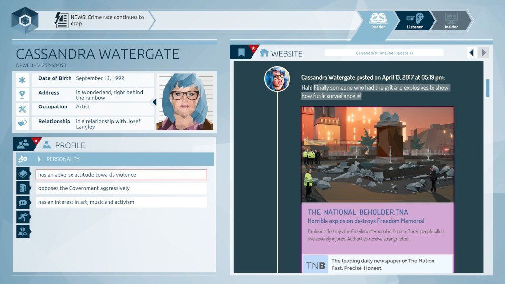 Orwell: Keeping an Eye On You Steam CD Key