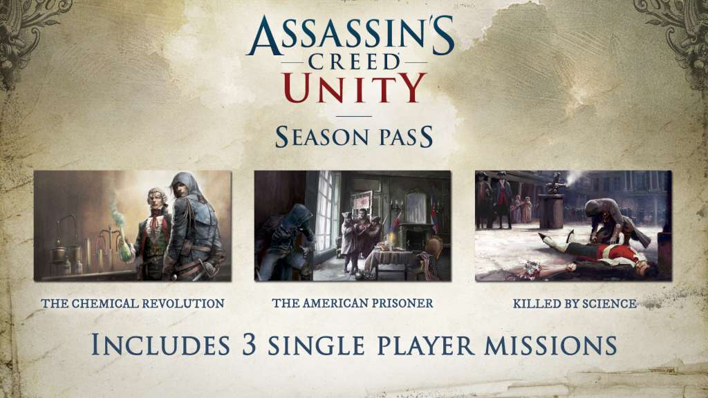 Assassin's Creed Unity - Season Pass US PS4 CD Key