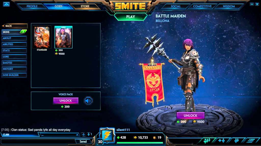 SMITE - Bellona & Furiona Bellona Skin + Kukulkan and Typhoon Kukulkan Skin CD Key