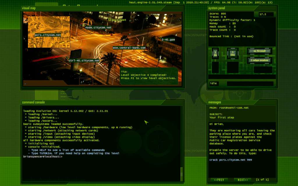 Hacker Evolution: Untold + Hardcore Package Part 1 DLC Steam CD Key