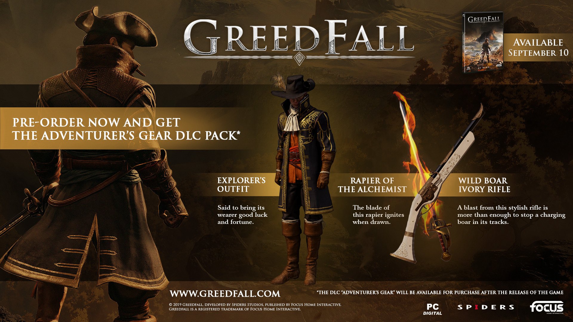 GreedFall - Adventurer's Gear DLC Steam CD Key