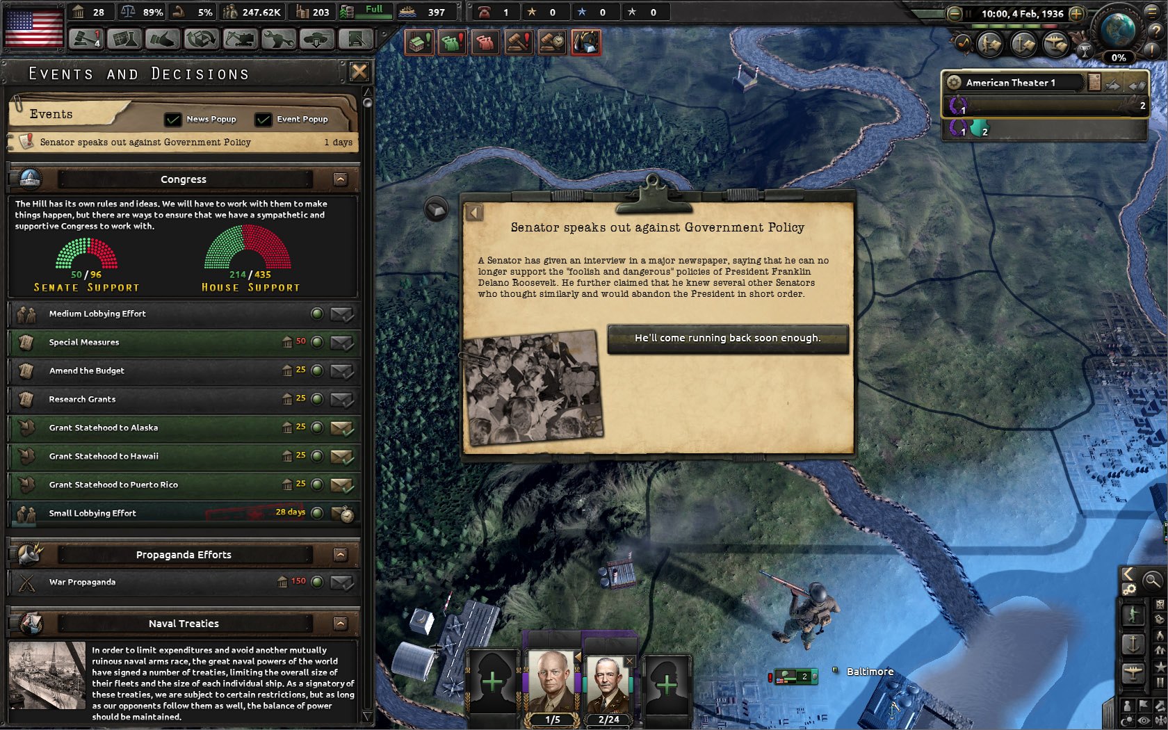 Hearts of Iron IV - Man the Guns DLC Steam Altergift