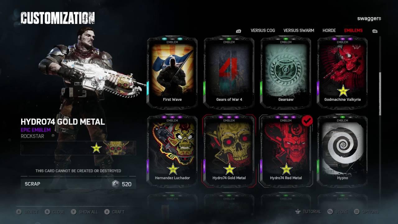 Gears of War 4 - Rockstar Hydro 74 Red Metal Lancer Skin + Emblem DLC XBOX One CD Key