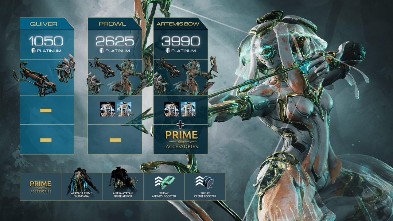 Warframe Ivara Prime Access: Prowl Bundle DLC Manual Delivery