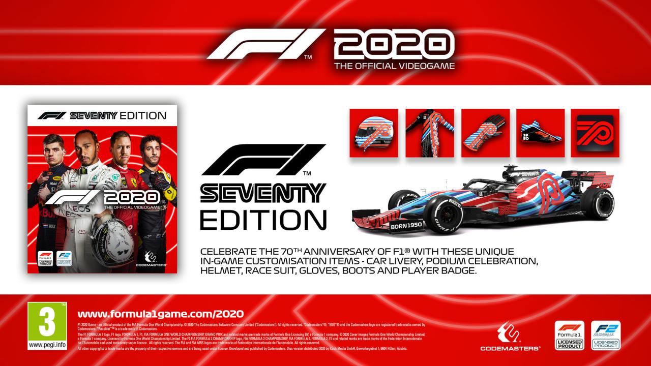 F1 2020 Seventy Edition DLC EU PS4 CD Key