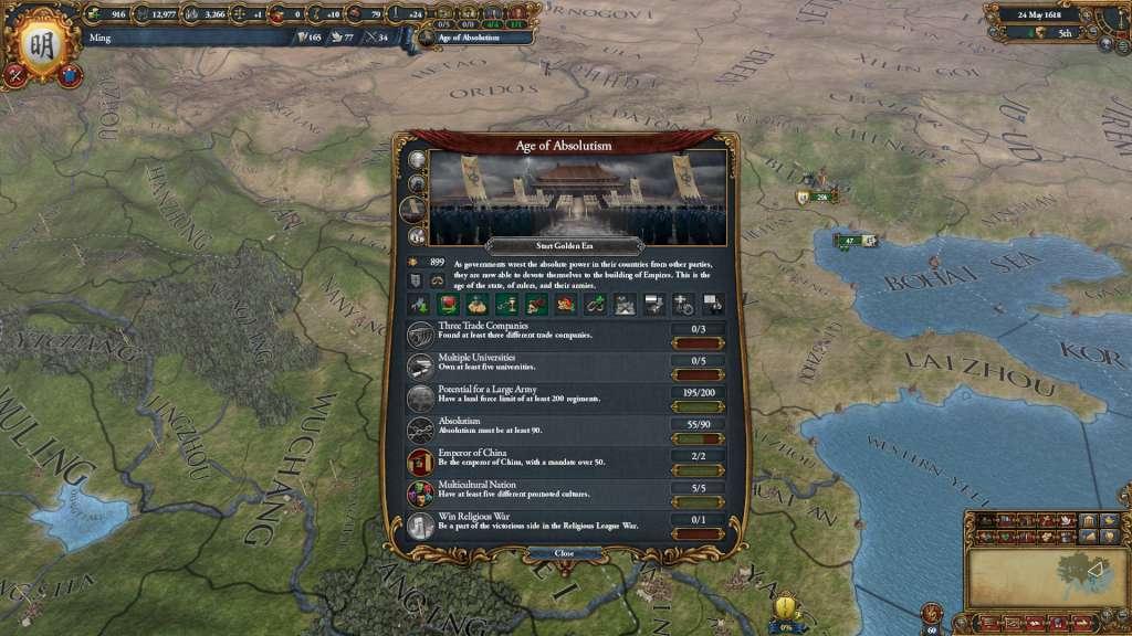 Europa Universalis IV - Mandate of Heaven Expansion Steam CD Key